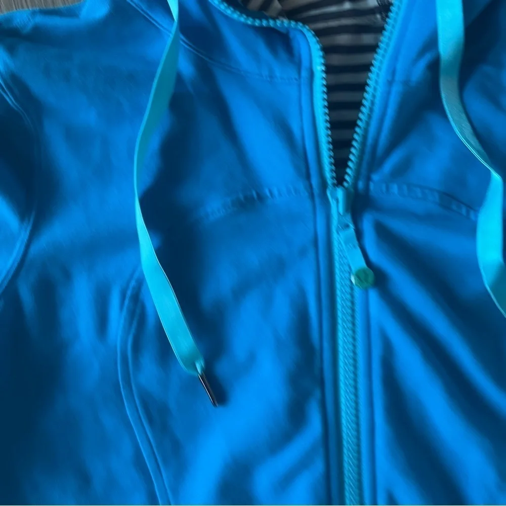 Lululemon kayak blue hoodie live simply jacket Size 6 - Picture 4 of 11